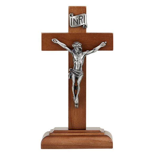6" H Standing Crucifix - Antique Pewter - Picture 1 of 2